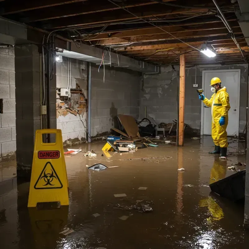 Flooded Basement Electrical Hazard in Alto, WI Property